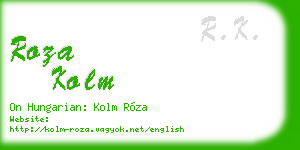 roza kolm business card