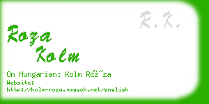 roza kolm business card